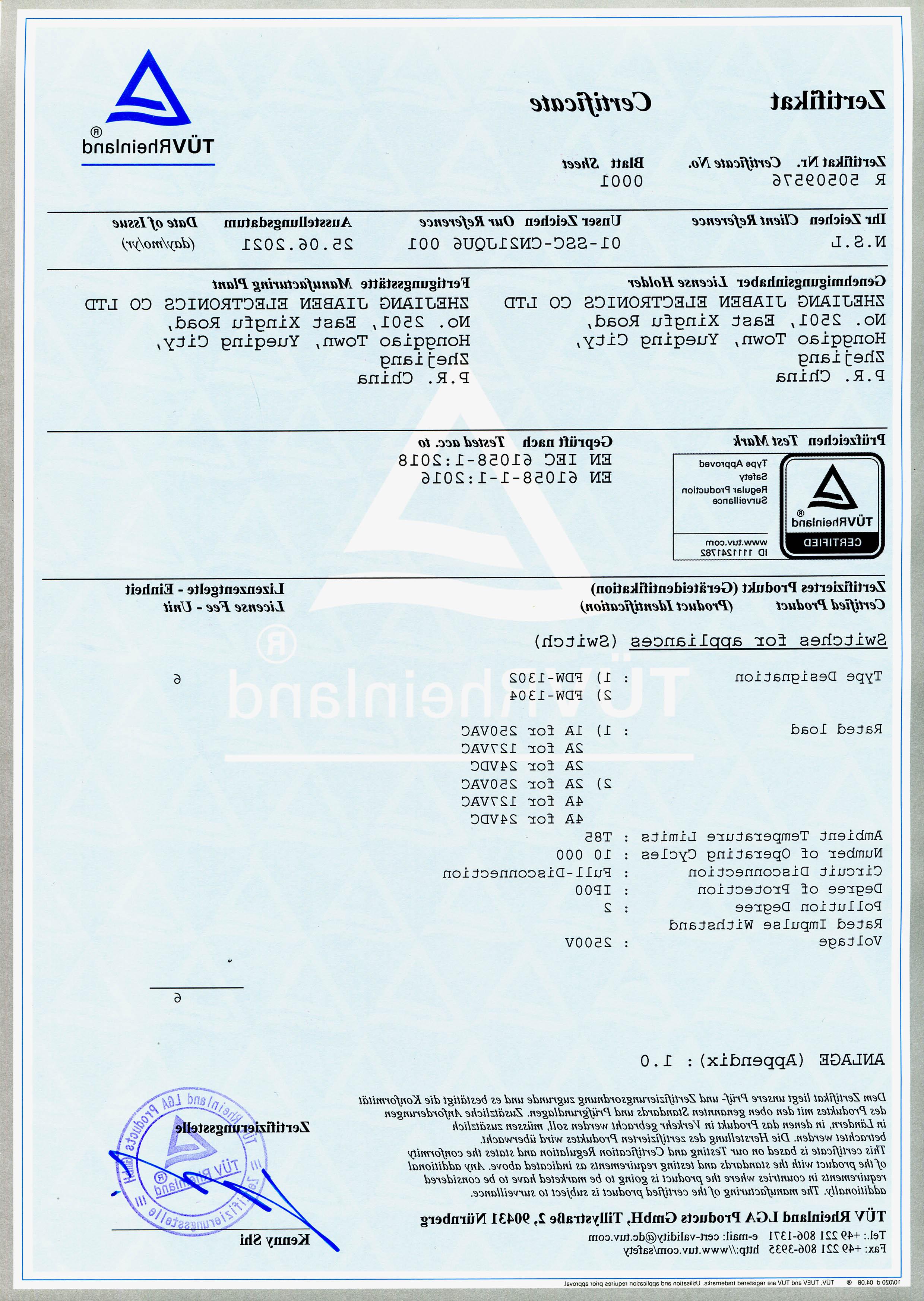 TüV-R50509576 0001-FDW